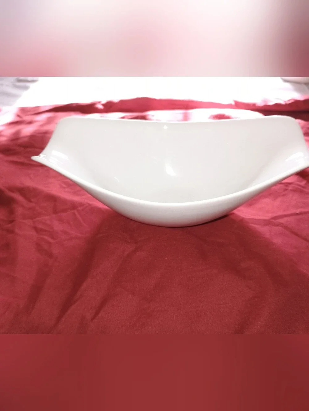 Impromptu Iroquois Ben Seibel Bridal White Ceramic 9.5 inch Serving Bowl